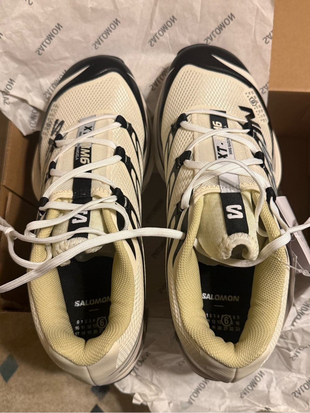 Salomon Maison Martin Margiela Cream and Black Trail Running Shoes - Picture 10 of 12